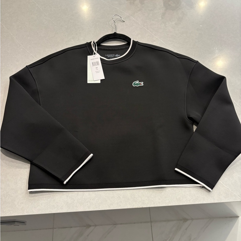 Lacoste women’s size 34 Black Crewneck pullover